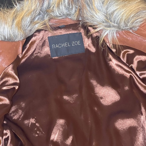 Rachael Zoe Caramel Brown Leather Jacket - Picture 6 of 6